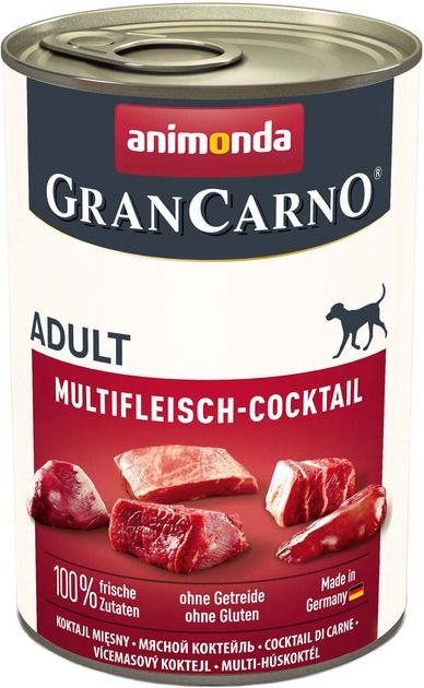 Animonda Gran Carno Adult Multi Meat Cocktail вологий корм мульти мясний коктейль для собак 800 гр 
