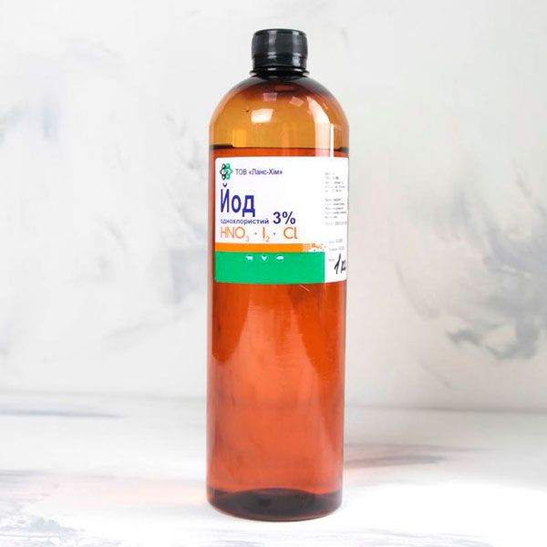 Йод однохлористий 3 каністра для дезінфекції, 1кг Україна 