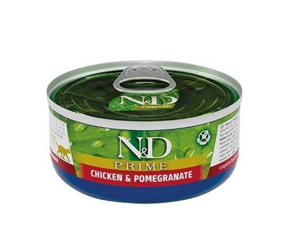Вологий корм Farmina ND Grain Free Prime Chicken для котів, з куркою та гранатом, 70 г   Фарміна кет волог ND Grain Free Prime Chicken для кішок з кургранат 70г 02055