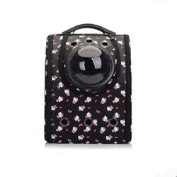 Рюкзак Шкіряний з ілюмінатором Kitty 403322 см Чорний