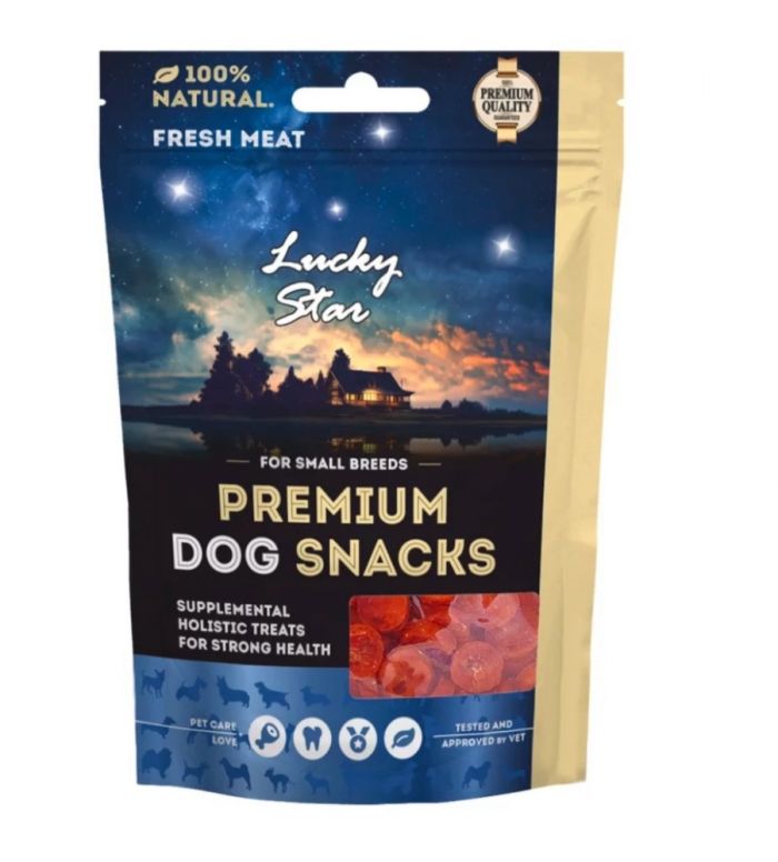 Luckystar Качині Мякі Чіпси для собак 65г. 