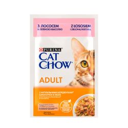 Cat Chow Adult консерва для котів із лососем і зеленою квасолею, 85 г 1 шт