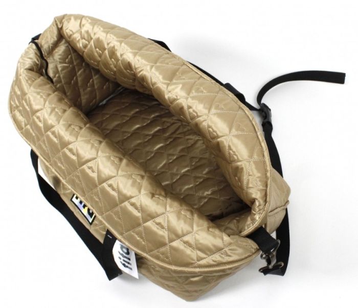 Автосумка стьогана плащівка золото, 50х30х40 см 