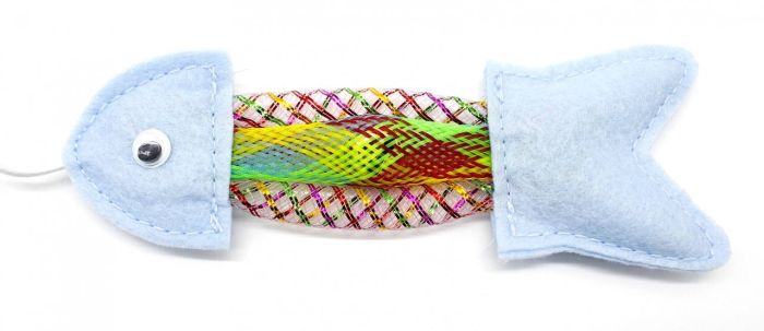 Вудочка з рибкою та брязкальцем 42 см, PH-427 Червона