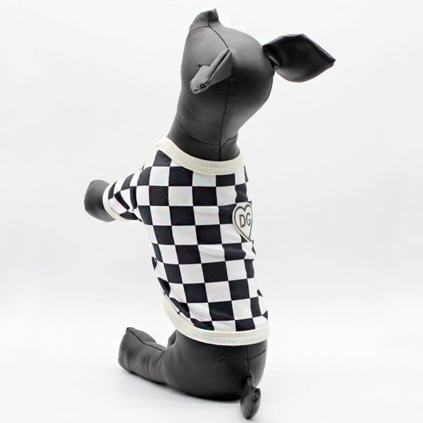 Світшот Шахова дошка трикотаж на флісі чорний, XXL XXL