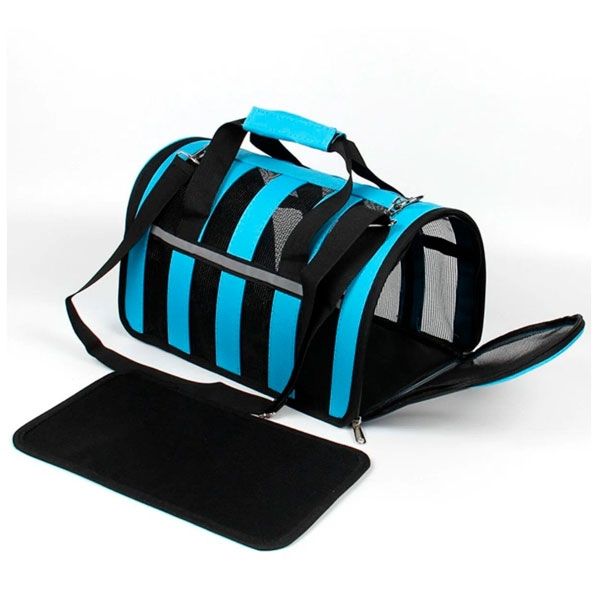 Сумка-переноска для тварин блакитна 35  22 см