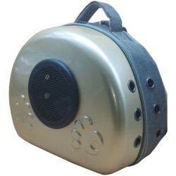 Сумка-переноска ілюмінатор 42х22х36 см пластик срібло 