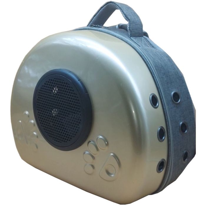 Сумка-переноска ілюмінатор 42х22х36 см пластик срібло 