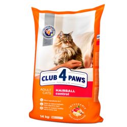 Клуб 4 лапи Преміум для котів виведення шерсті 14кг 
