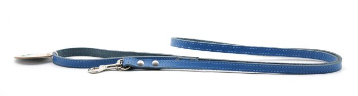 Повідець Franty Style шкіра, 10 мм х 1,20 м блакитний