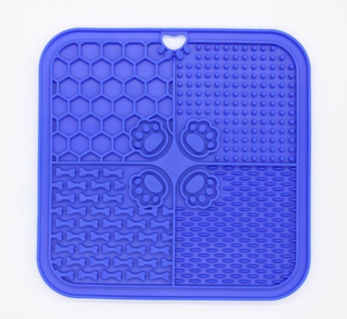 Килимок  для лизання з присоскою 2020см Синій 