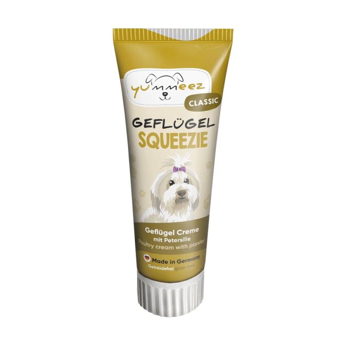 Натуральні рідкі ласощі для собак Yummeez Geflügel Squeezie Домашня птиця 75 г