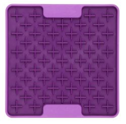 Лизальний килимок антистрес для маленьких собак собак LickiMat Mini Tuff Buddy Purple, тверда основа
