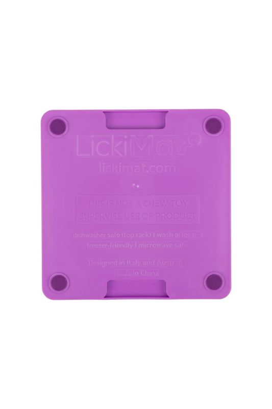 Лизальний килимок антистрес для маленьких собак собак LickiMat Mini Tuff Soother Purple, тверда основа