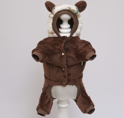 Тедді комбінезон для собак хлопчиків махра на хутрі S