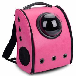 Рюкзак овал з екраном шкіра 393322 см малиновий 