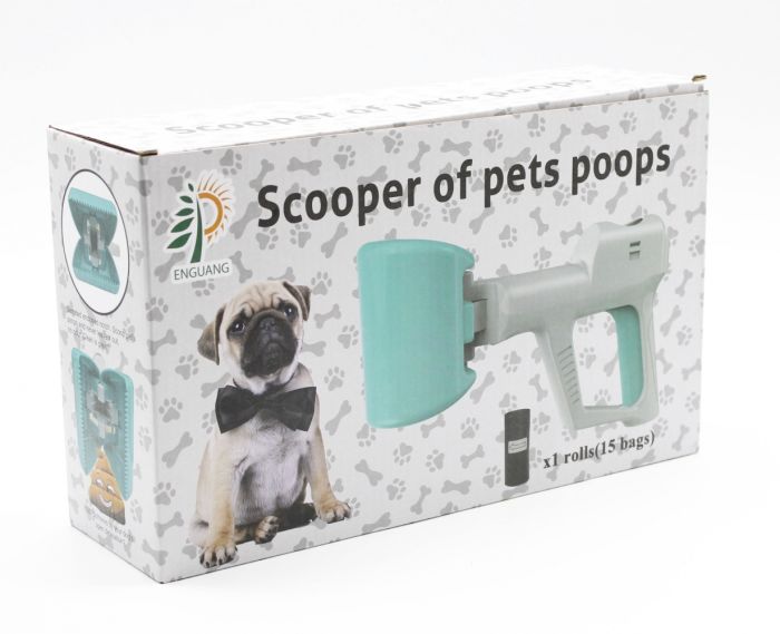 Совок-пістолет для збирання фекалій Сіро-Чорний 