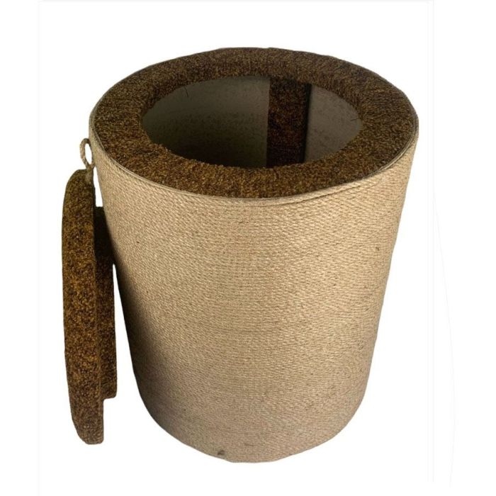 Когтеточка Троя пуфик, джут Хутро