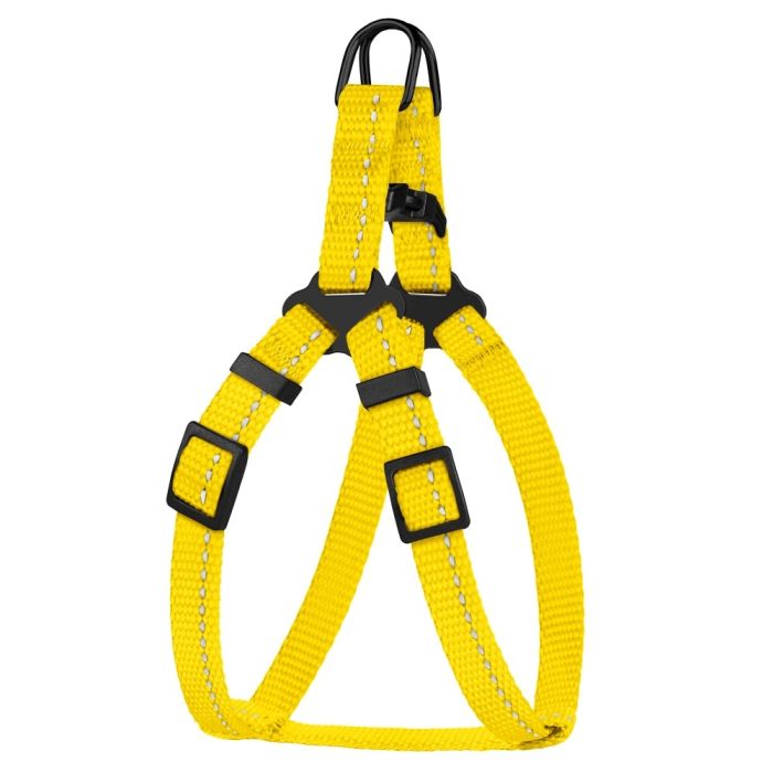 Шлея для собак BronzeDog жовта пластиковий фастекс 1228 68Т 10мм (24-30см)