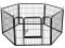 Манеж для собак з плоским покриттям 80х80х8 см 6 секцій 