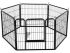 Манеж для собак з плоским покриттям 80х80х8 см 6 секцій 