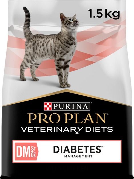 АКЦІЯ Pro Plan Veterinary Diets DM STOX сухий корм для регулювання надходження глюкози у кішок 1,5 кг 