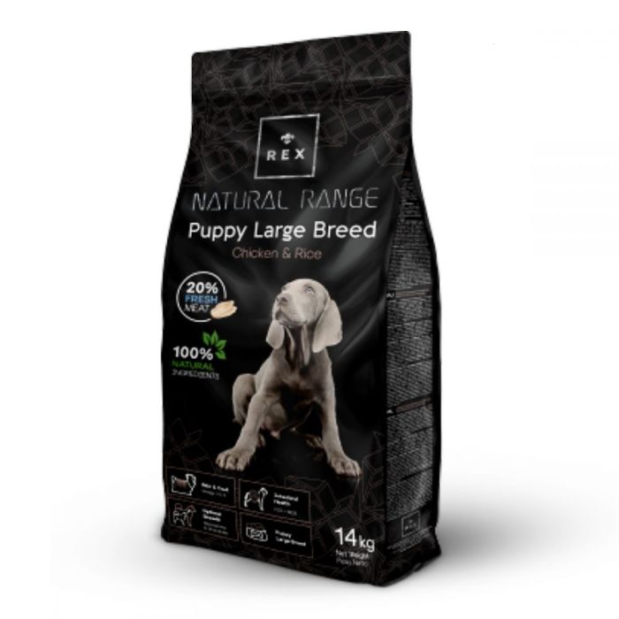 Рекс корм для цуценят великих порід з куркою 14кг 45767 