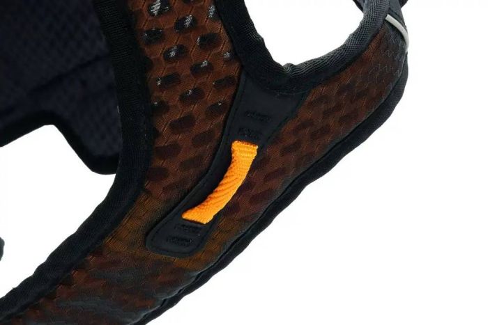 Подовжена шлейка для собак Rock harness long Non-stop dogwear Чорний/Помаранчевий M