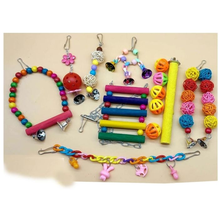 Набір іграшок для птахів 13 елементів 