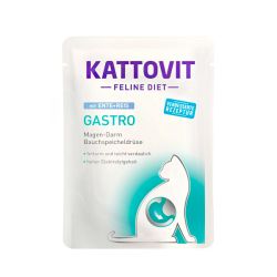Kattovit Diet Gastro Вологий корм для кішок з качкою в соусі, 85 г 