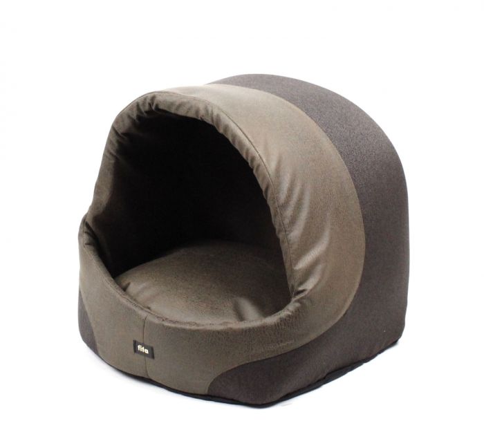 Балу будиночок меблевий велюр, оздоблення рогожка, Коричневий. 363232 см