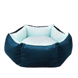 Лежак для тварин Шайба велюр і замша 2 605022 см морська хвиля