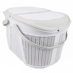 Кошик Super світло-сірий ажурна застібка-кліпса 44х32х27 см 