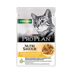 Pro Plan Sterilised Nutrisavour консерва для стерилізованих котів у соусі з куркою, 85 г 85 г