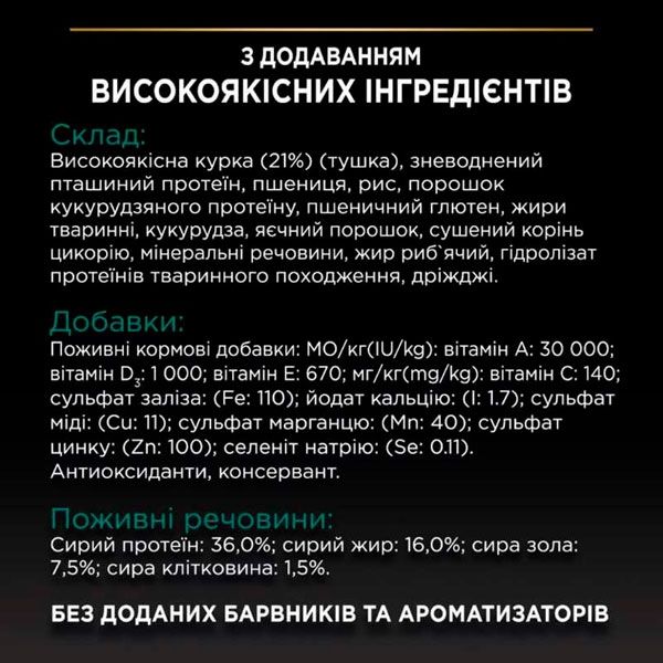 PRO PLAN Adult сухий корм для дорослих котів з куркою та рисом 1,5 кг