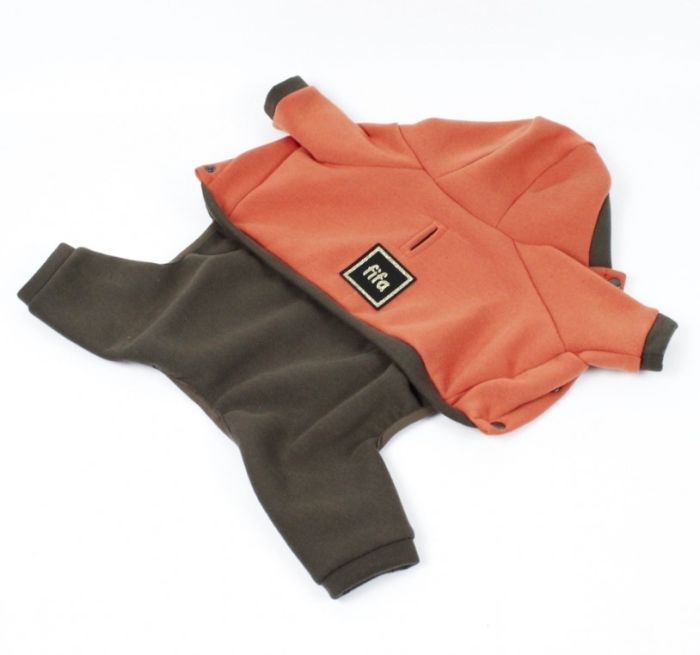 Комбінезон Стиль трикотаж на флісі помаранчево-коричневий (хлопчик) М