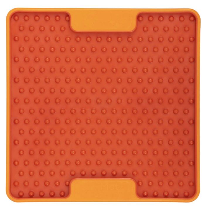 Лизальний килимок антистрес для маленьких собак собак LickiMat Mini Tuff Soother Orange, тверда основа