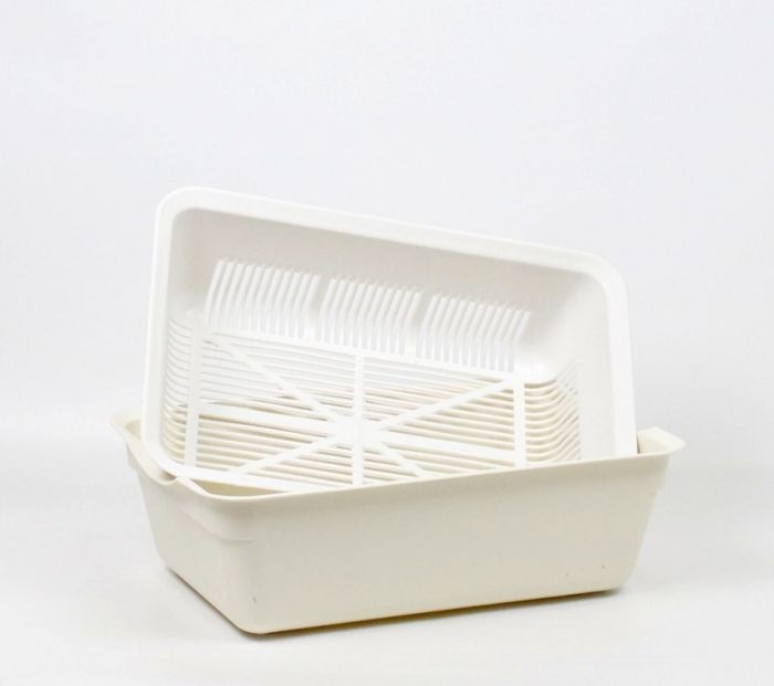 Туалет Дніпро глибокий із сіткою кремовий 40х27х13 см