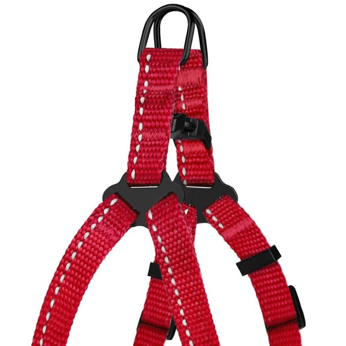 Шлея для собак Bronze Dog Червона пластиковий фастекс 1303 68Т 10мм (24-30см)