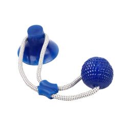 Іграшка для собаки на присосці з мячем синя, 35 см 