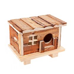 Деревяний будинок для гризунів, 18х13х14 см 