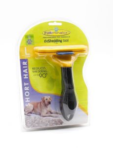 Фурмінатор з кнопкою для собак з короткою шерстю Розмір L (100 мм ширина леза)