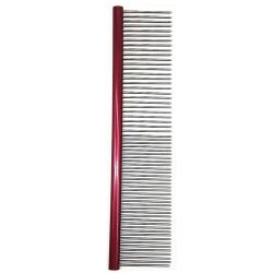 Груммерская гребінець різнозубий металевий 19 см 