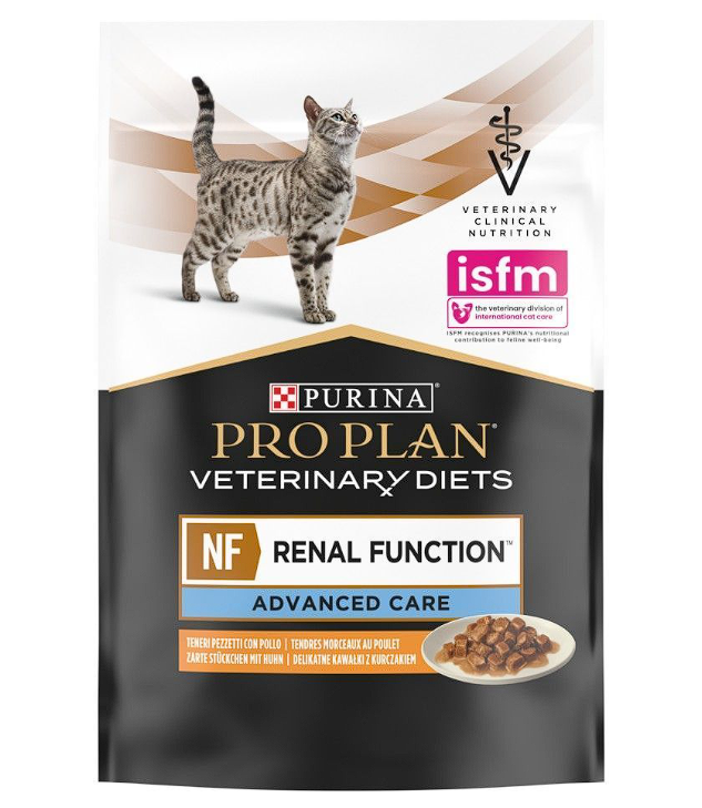 Вологий корм Purina Pro Plan Veterinary Diets NF Kidney Function Advanced Care Mousse для котів з просунутою стадією ниркової недостатності, мус, 85 г   Кон-ва PPVD NF дкотів АдвансКер. мус 85гр 873620