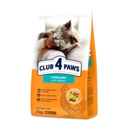  АКЦІЯ Club 4 Paws Premium Сухий корм для стерилізованих котів 2 кг 2кг (-18)
