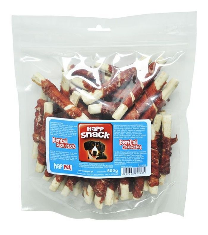 Жувальні палички Dental в качиному мясі 500г 