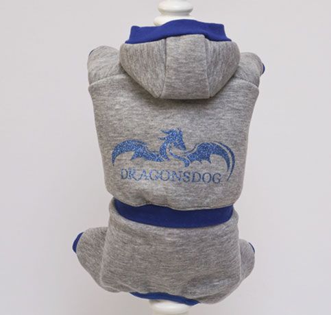 Дракоша комбінезон для собак хлопчиків трикотаж на флісі S1