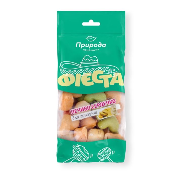 Печення для гризунів сердечка асорті 100 г, Природа 