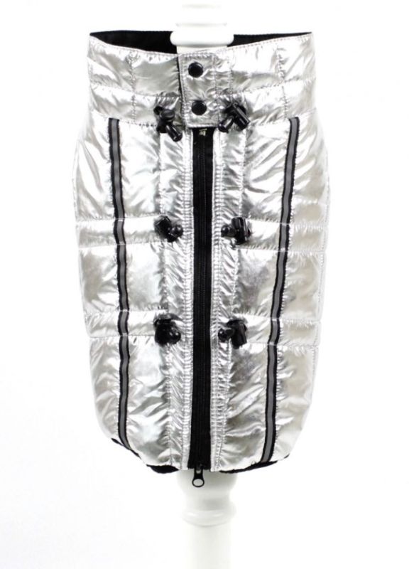 Жилет Харлі стьогана плащівка срібло (хлопчик) XXL1