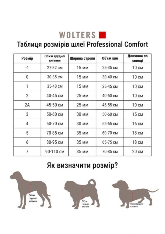 Шлейка для собак пом'якшена Wolters Professional Comfort 0 30-35 см / 15 мм Шампань